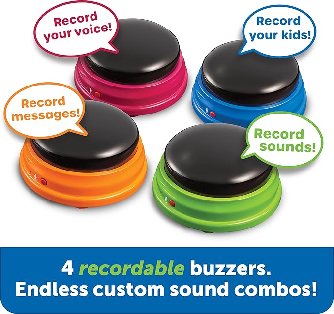 Buy Learning Resources Recordable Answer Buzzers Set of 4 | Yallatoys.com