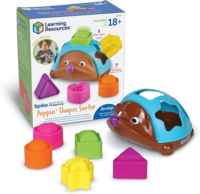 Buy Learning Resources Spike The Fine Motor Hedgehog Poppin Shapes Sorter | Yallatoys.com