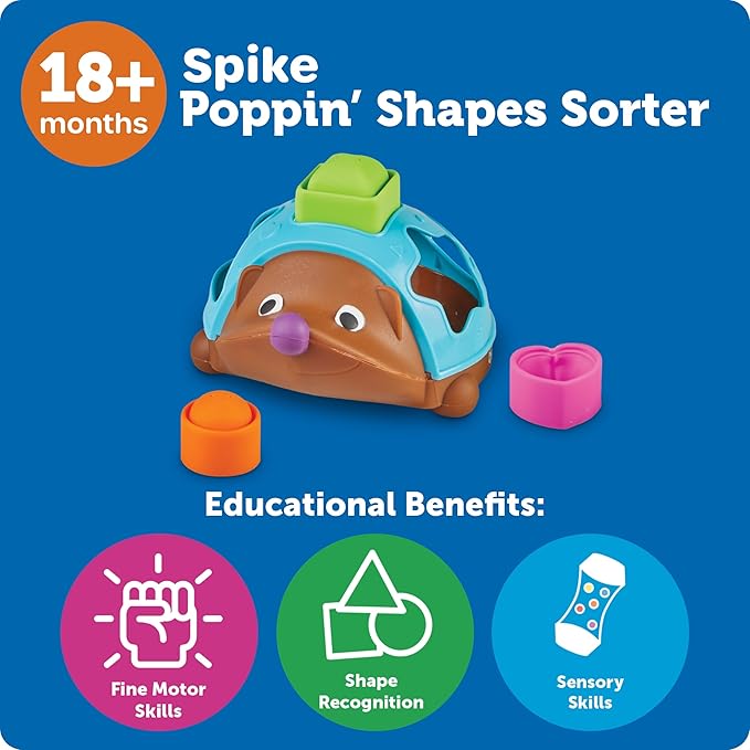 Buy Learning Resources Spike The Fine Motor Hedgehog Poppin Shapes Sorter | Yallatoys.com