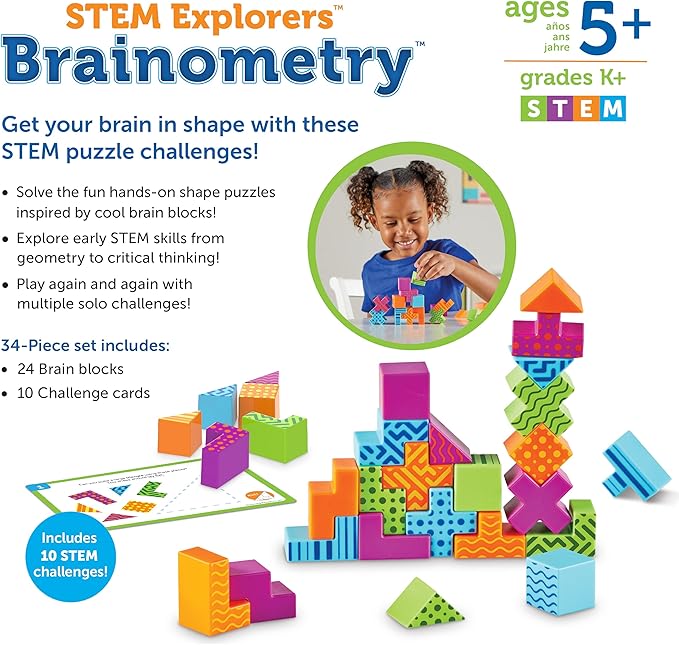 Buy Learning Resources STEM Explorers Brainometry 3D Puzzle | Yallatoys.com