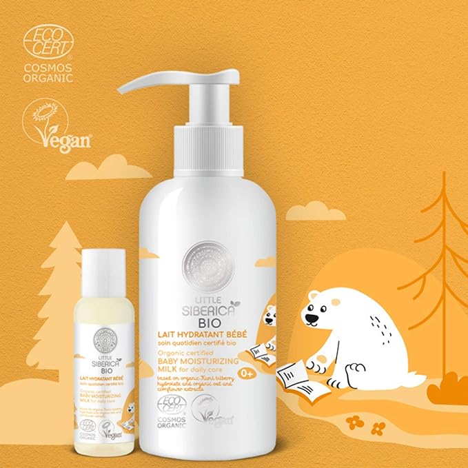 Little Siberica Organic certified Baby Moisturizing Milk for daily care 250ml Little Siberica Yallatoys