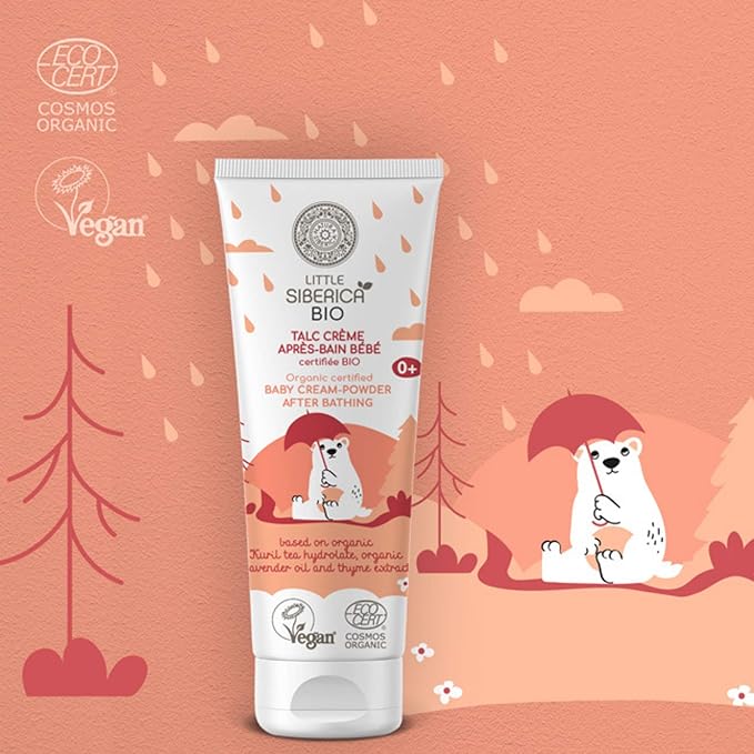 Little Siberica Organic certified Baby cream-powder after bathing 75ml Little Siberica Yallatoys