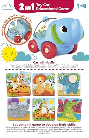 Buy Carotina Baby Elephant Car and Puzzles | Yallatoys.com