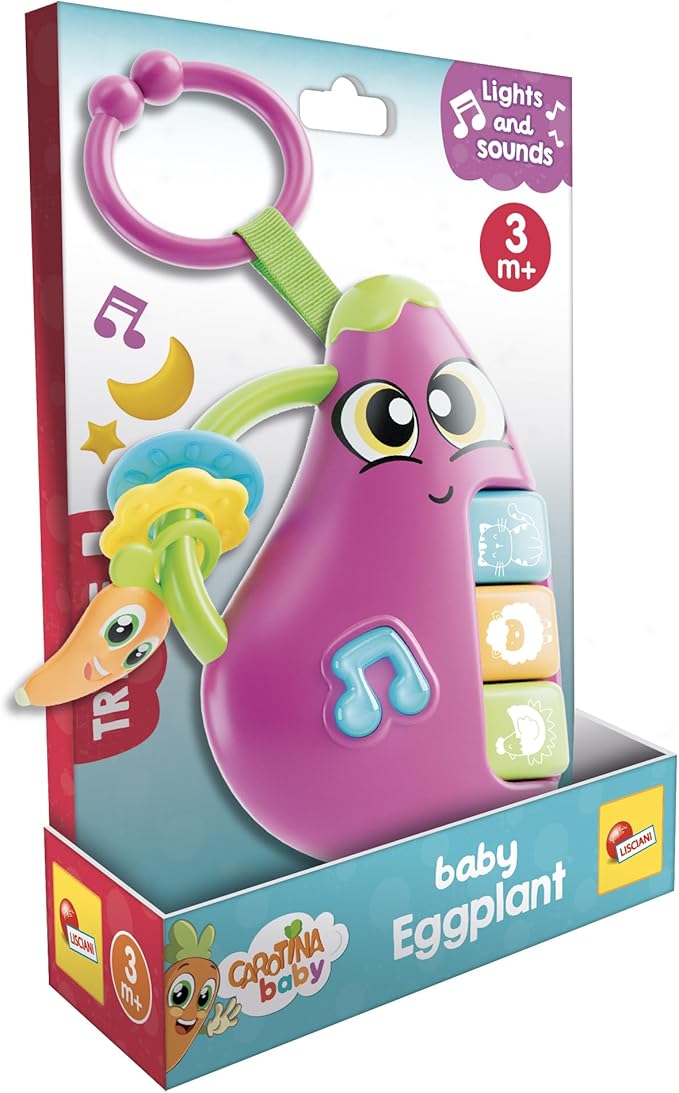 Buy Carotina Baby Rattle Eggplant Musical Toy | Yallatoys.com