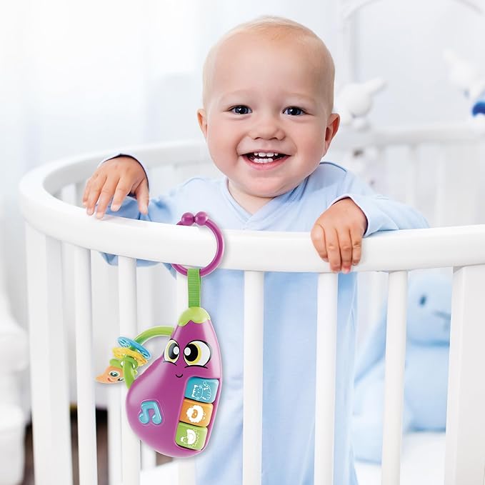 Buy Carotina Baby Rattle Eggplant Musical Toy | Yallatoys.com