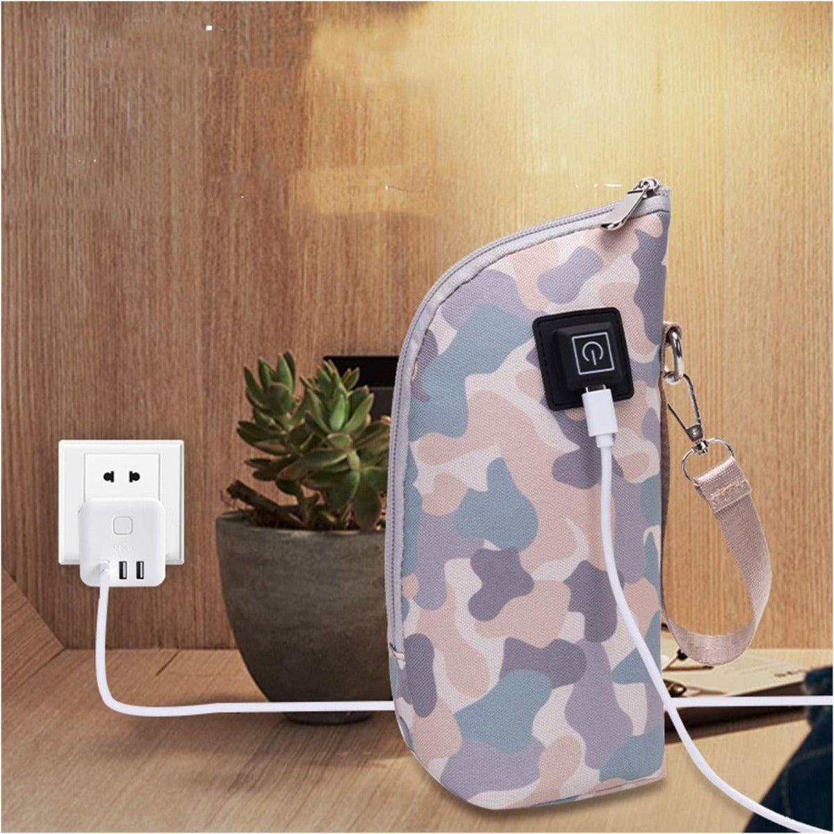 Little Story Portable Insulated Milk Bottle Warmer Bag with USB - Purple Little Story Yallatoys