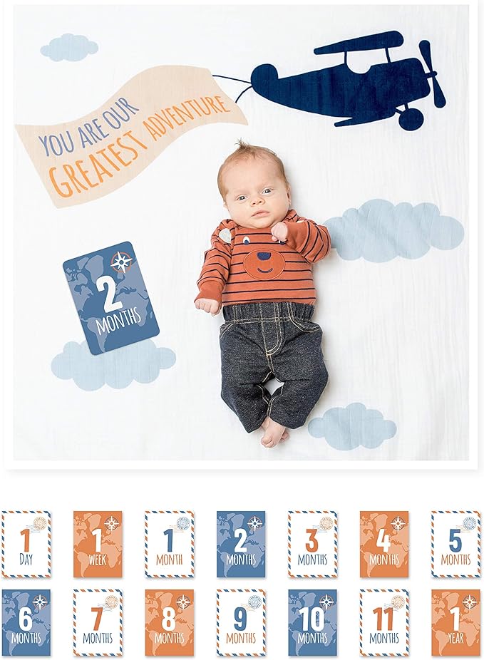 Lulujo Babys First Years Blanket & Cards Greatest Adventure Lulujo Yallatoys