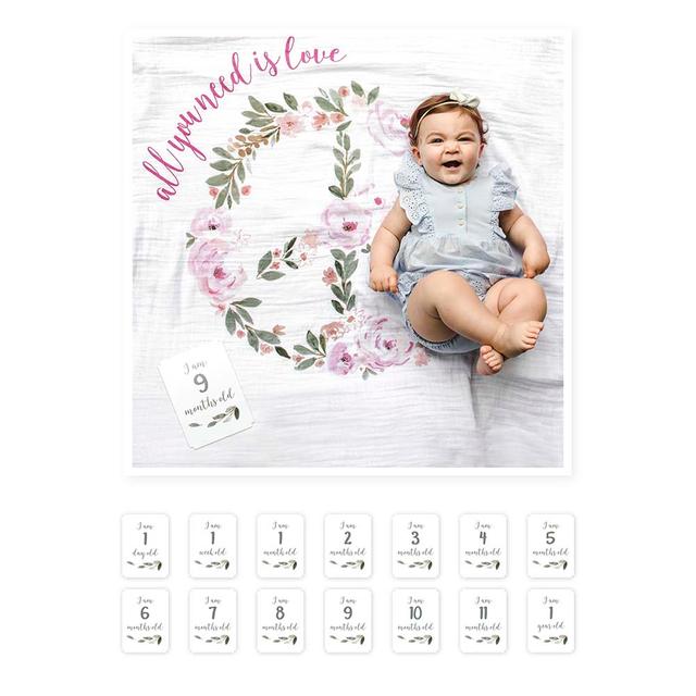 Lulujo Babys First Years Blanket & Cards All You Need is Love Lulujo Yallatoys