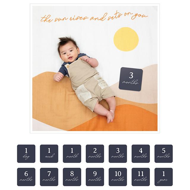 Lulujo Babys First Years Blanket & Cards Sun Rise Lulujo Yallatoys