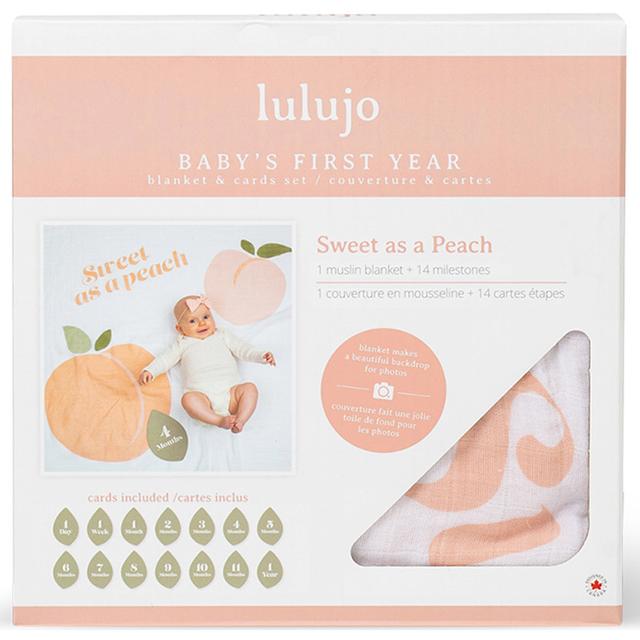 Lulujo Babys First Years Blanket & Cards Sweet As A Peach Lulujo Yallatoys