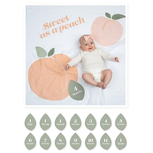 Lulujo Babys First Years Blanket & Cards Sweet As A Peach Lulujo Yallatoys