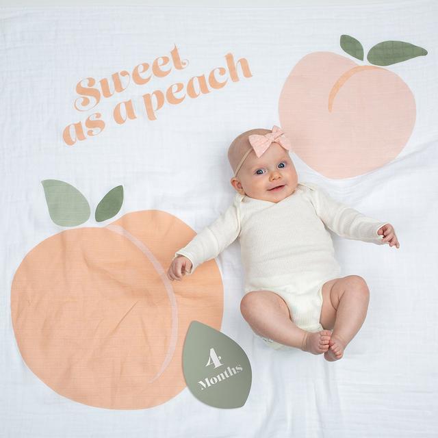 Lulujo Babys First Years Blanket & Cards Sweet As A Peach Lulujo Yallatoys