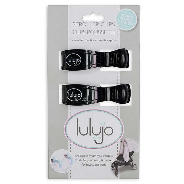 Lulujo Stroller Clips Black 2pcs Lulujo Yallatoys