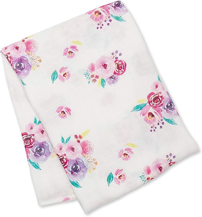 Lulujo Hello World Bamboo Hat & Swaddle Blanket Posies Lulujo Yallatoys