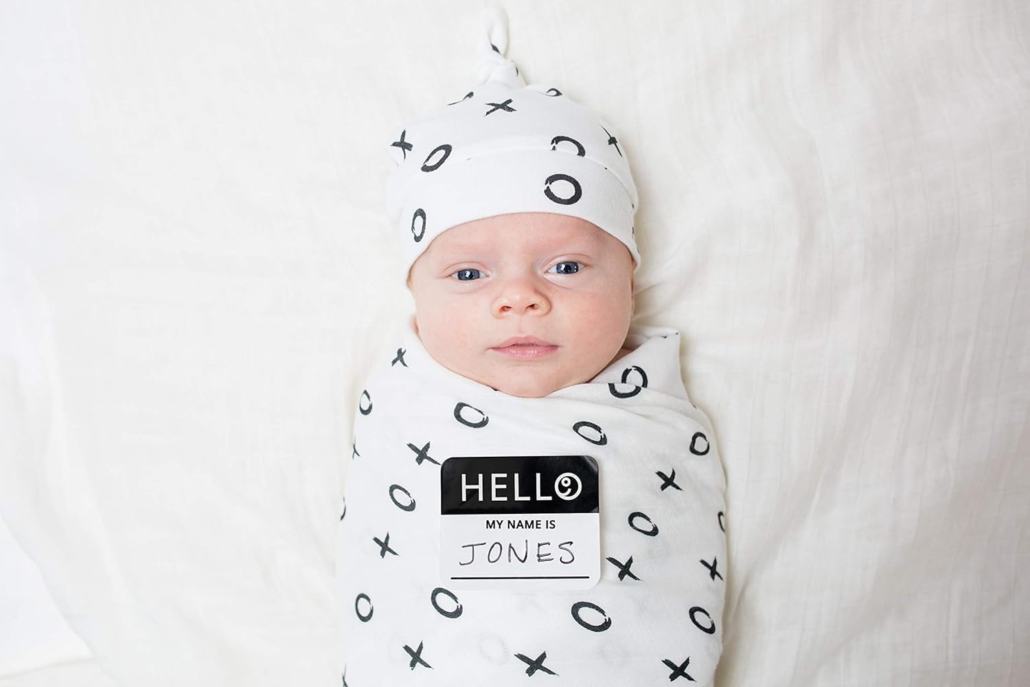 Lulujo Hello World Bamboo Hat & Swaddle Blanket XO Lulujo Yallatoys