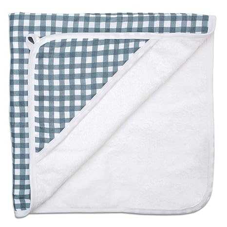 Lulujo Hooded Towel Navy Gingham Lulujo Yallatoys