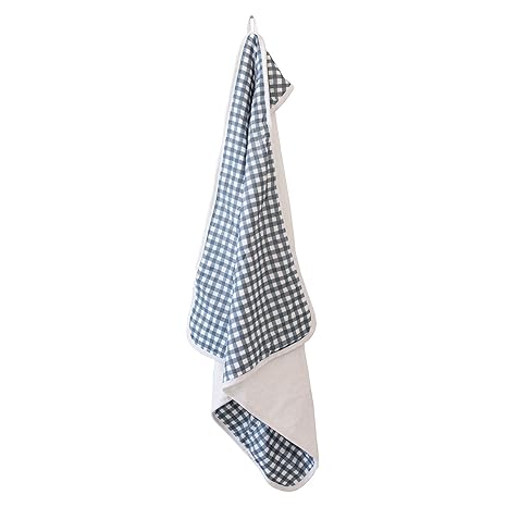 Lulujo Hooded Towel Navy Gingham Lulujo Yallatoys