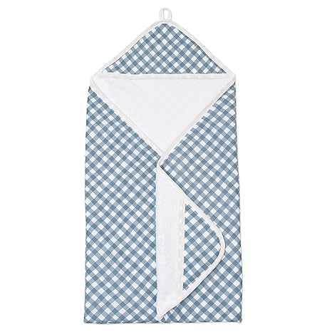 Lulujo Hooded Towel Navy Gingham Lulujo Yallatoys