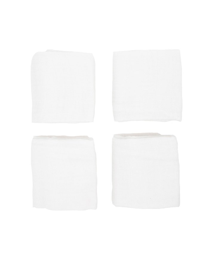 Little Unicorn Cotton Muslin Swaddle Blanket Squares 4 Pack White Set Little Unicorn Yallatoys
