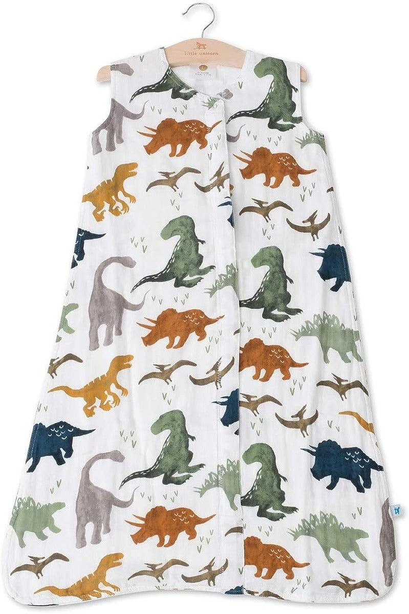 Little Unicorn Cotton Muslin Quilted Sleep Bag Medium Dino Friends Little Unicorn Yallatoys