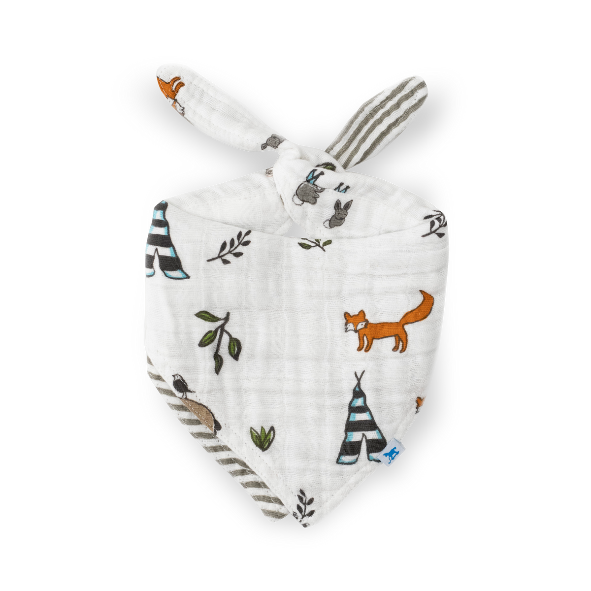 Little Unicorn Cotton Muslin Reversible Bandana Bib Forest Friends Little Unicorn Yallatoys