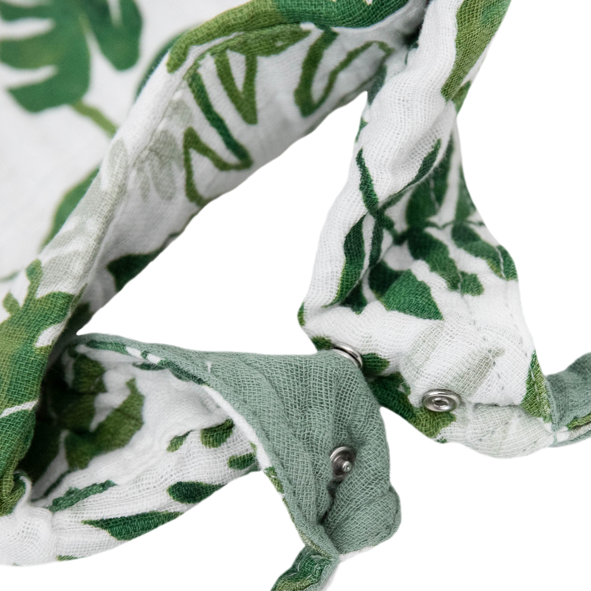 Little Unicorn Cotton Muslin Reversible Bandana Bib Tropical Leaf Little Unicorn Yallatoys