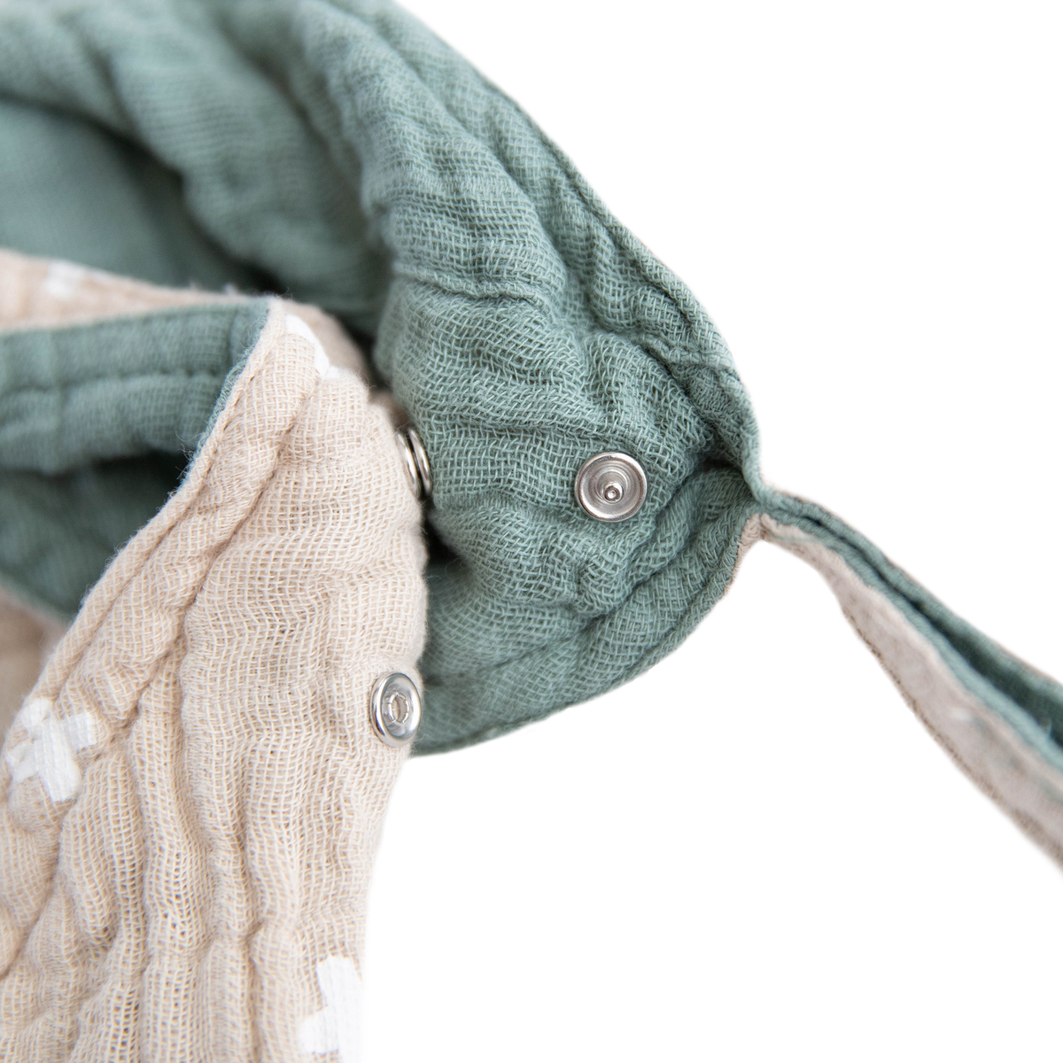 Little Unicorn Cotton Muslin Reversible Bandana Bib Taupe Cross Little Unicorn Yallatoys