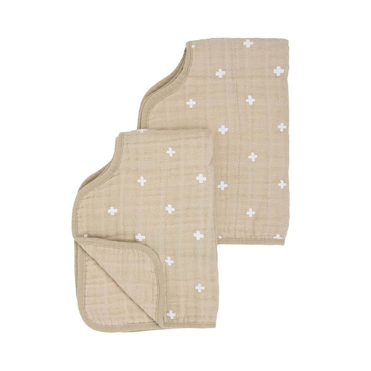Little Unicorn Cotton Muslin Burp Cloth 2 Pack Taupe Cross Little Unicorn Yallatoys