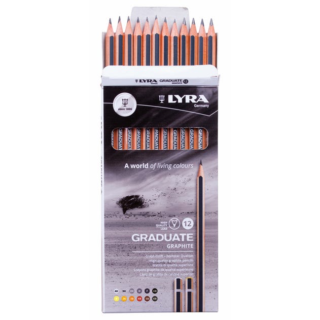 Buy Lyra Graduate Graphite Sketch Pencil Set Of 12 | Yallatoys.com