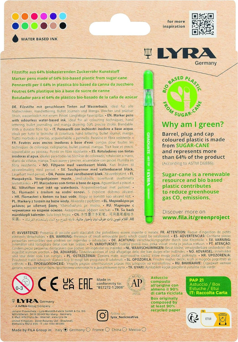 Buy Lyra Graduate Art Tip Marker 12 Colours | Yallatoys.com