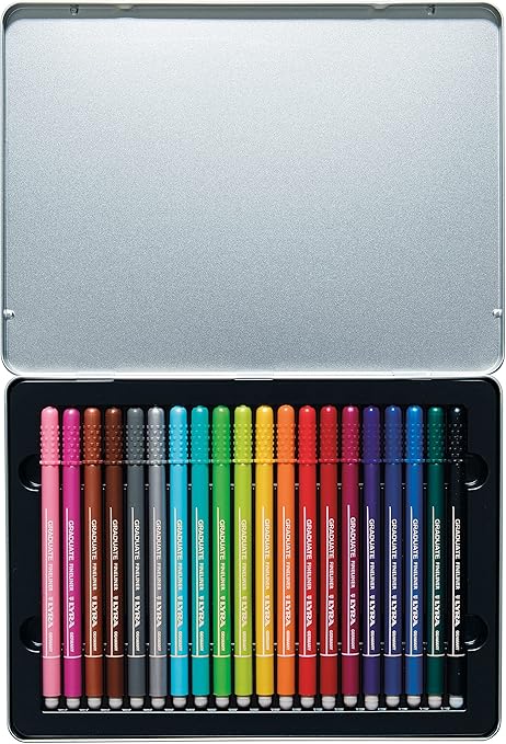 Buy Lyra Graduate Fineliner Markers Metal Box of 20pcs | Yallatoys.com
