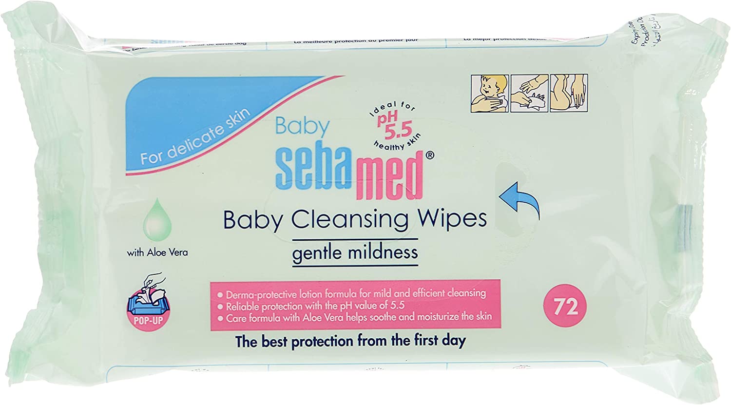 Sebamed Baby Wet Wipes 72'S With Alo Vera Sebamed Yallatoys
