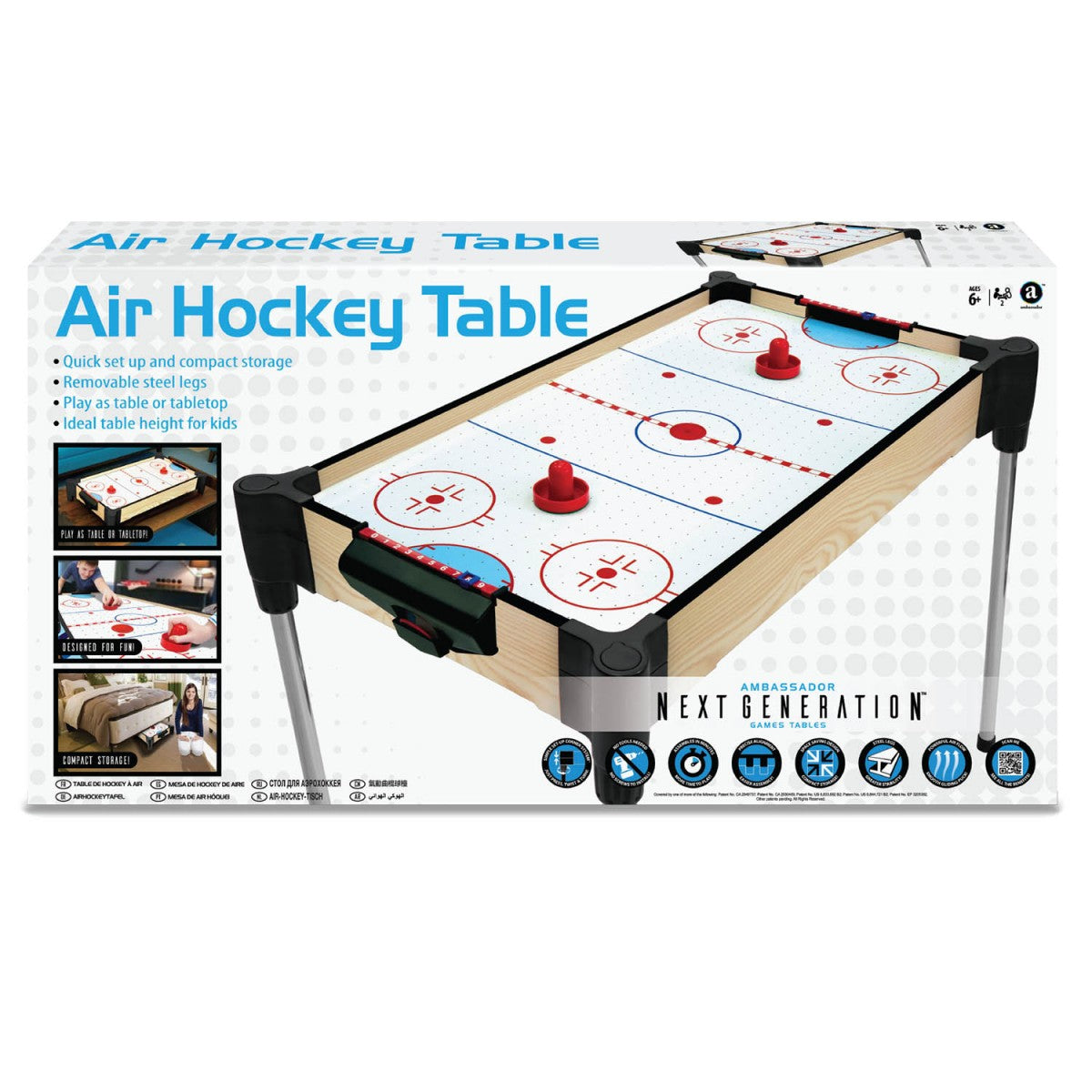 Buy Merchant Ambassador Table Tabletop Air Hockey 68.5cm | Yallatoys.com