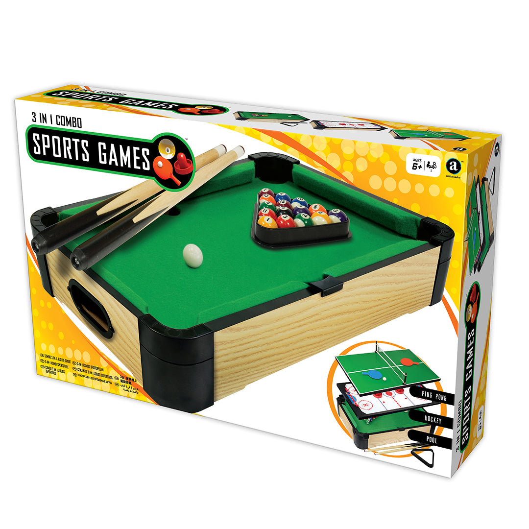 Buy Merchant Ambassador 50Cm Triple Play Tabletop Pool | Yallatoys.com