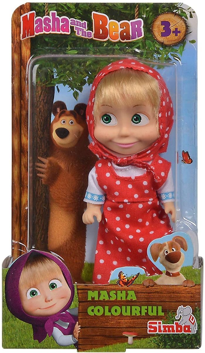 Buy Masha and The Bear Colorful Masha Doll 12cm (Sold Separately Subject To Availability) | Yallatoys.com