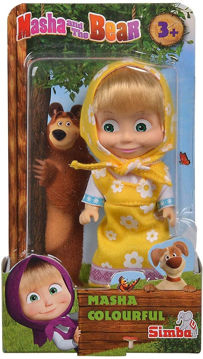 Buy Masha and The Bear Colorful Masha Doll 12cm (Sold Separately Subject To Availability) | Yallatoys.com