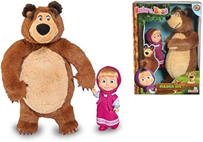 Buy Masha 12cm Doll And Bear 20cm plush | Yallatoys.com