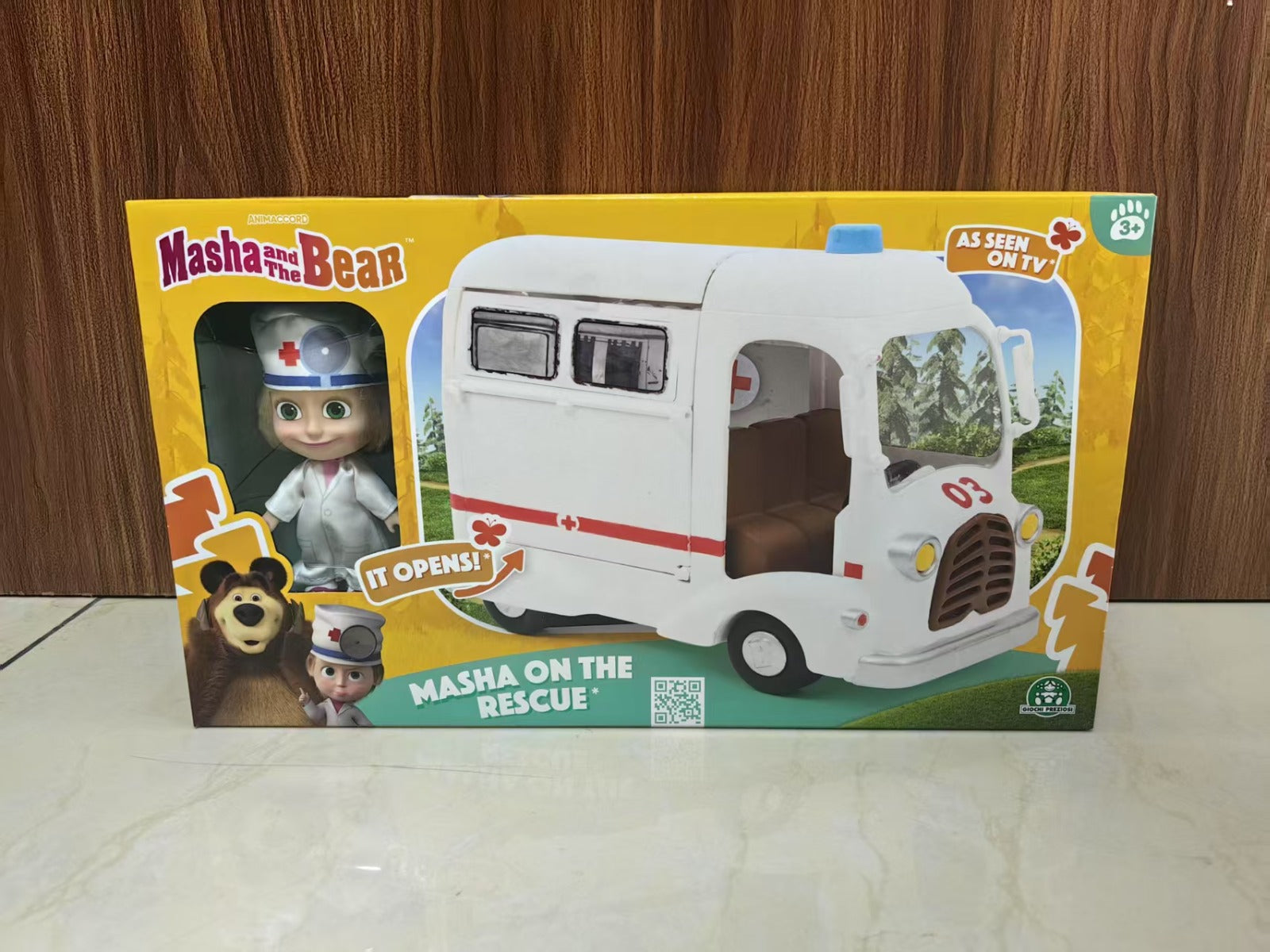 Buy Masha And The Bear Ambulance With Doll 12Cm And Accessories | Yallatoys.com