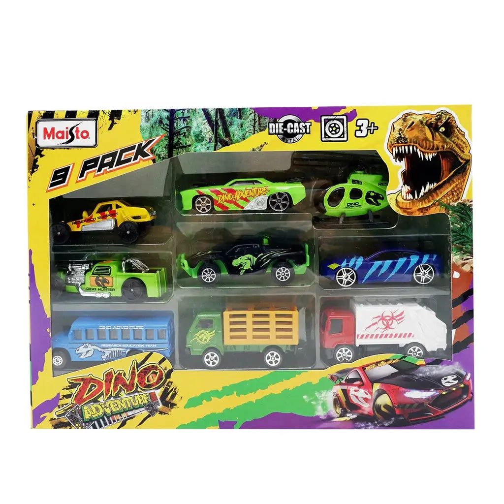 Buy Maisto Dino Adventures 3 Inch Vehicles 9 Pack | Yallatoys.com