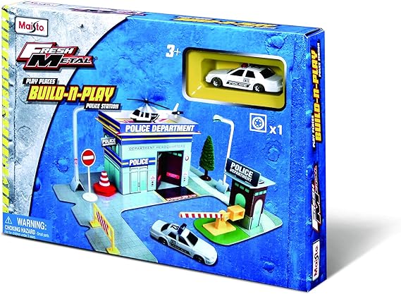 Buy Maisto Play Places Build N Play Police Station and Cop Car | Yallatoys.com