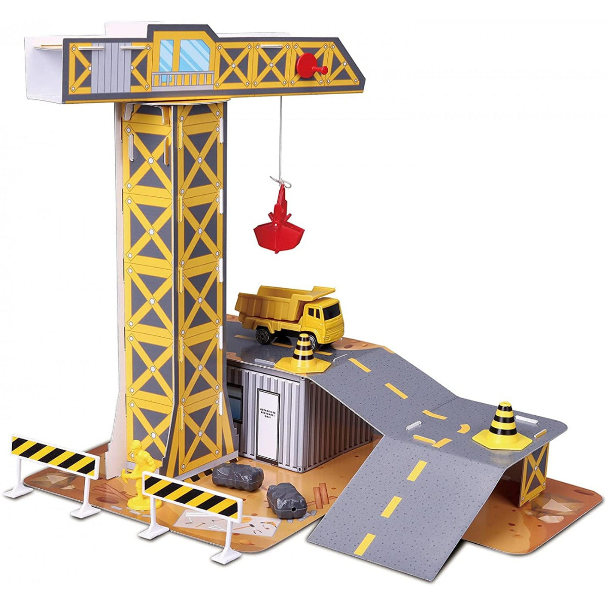 Buy Maisto Built & Play Construction Playset Of Cardboard Buildings With 1 Metal Toy Car | Yallatoys.com