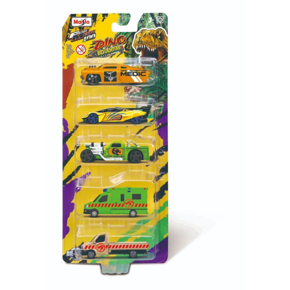 Buy Maisto Dino Adventures 3inch Vehicles 5 Pack | Yallatoys.com