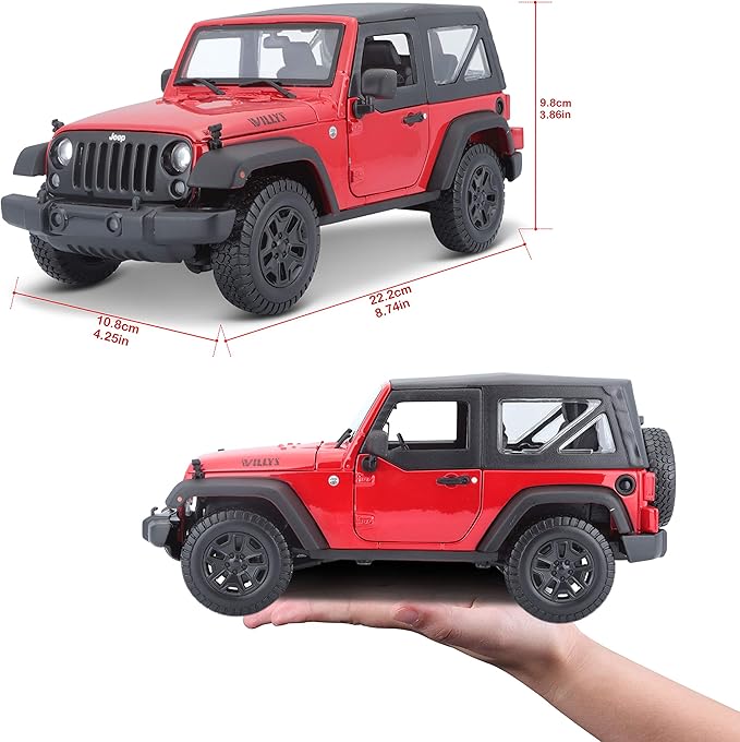 Buy Maisto 1:18 2014 Jeep Wrangler Diecast Vehicle (Colors May Vary) | Yallatoys.com