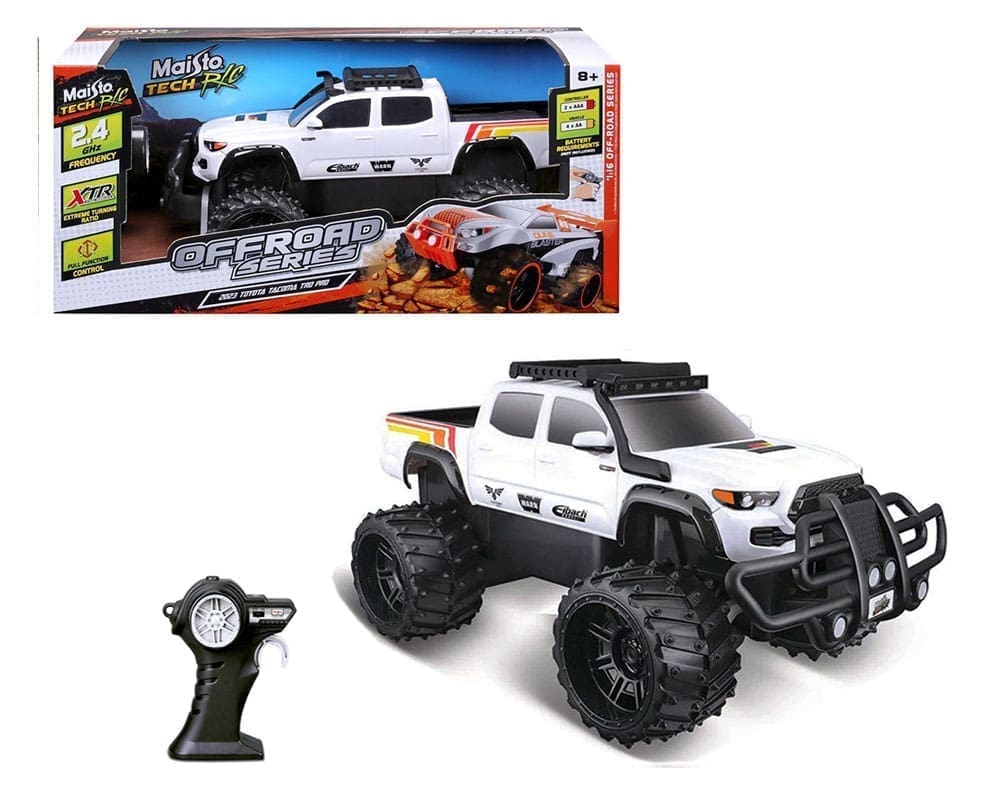 Buy Maisto Tech Radio RemoteControl 2023 Toyota Tacoma TRD Pro White Off Road | Yallatoys.com