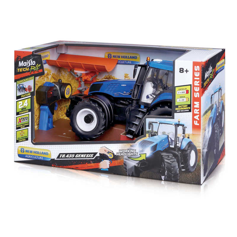 Buy Maisto Tech Remote Control New Holland Model Traktor With Snow Plow | Yallatoys.com