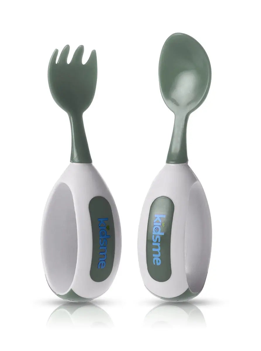 Kidsme Toddler Spoon And Fork Set Gray Kidsme Yallatoys