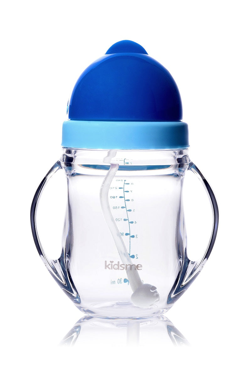 Kidsme Tritan Training Cup With Weighted Straw Aquamarine Kidsme Yallatoys