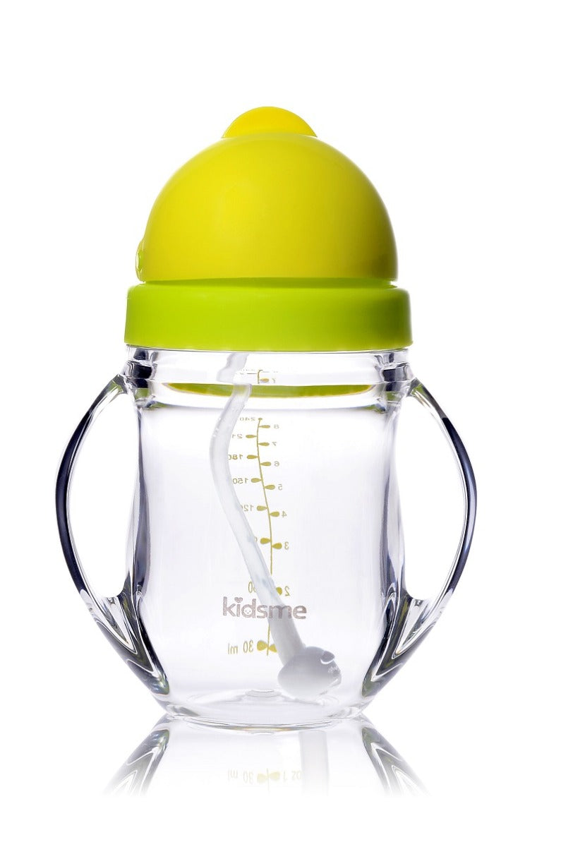Kidsme Tritan Training Cup With Weighted Straw  Lime Kidsme Yallatoys