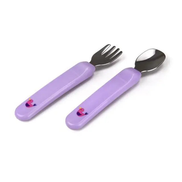 Kidsme Premier Spoon & Fork With Case Lavender Kidsme Yallatoys