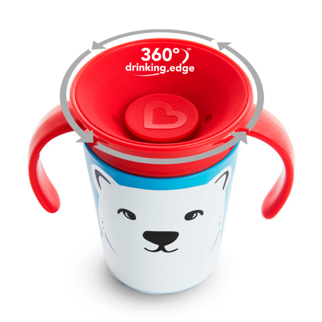 Munchkin Miracle Wildlove Trainer Cup 1Pk 6Oz Polar Bear Munchkin Yallatoys